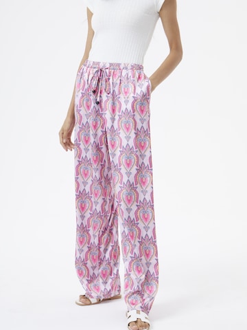 AIKI KEYLOOK Wide Leg Hose 'Likeilove' in Pink: predná strana