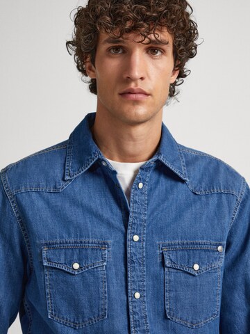 Pepe Jeans Slim Fit Hemd 'CARSON' in Blau