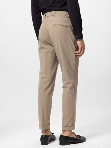 Antioch Tapered Pleat-front trousers in Beige
