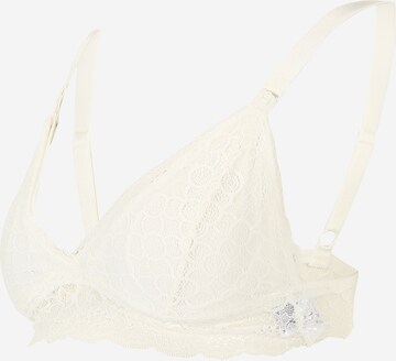 MAMALICIOUS Triangle Nursing Bra 'Sidsel' in White: front