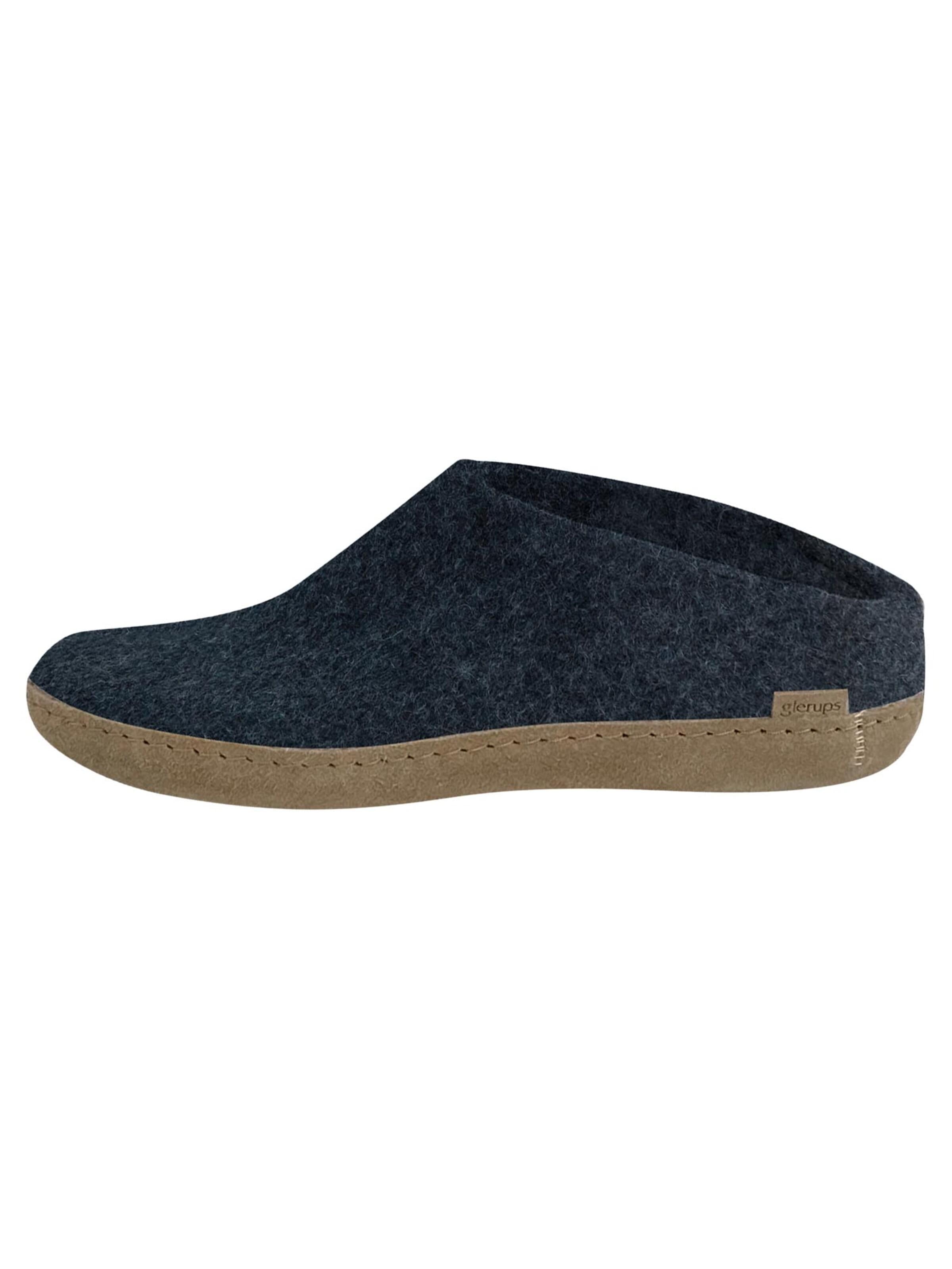 Pantoufle 'Ledersohle' Glerups en bleu : devant