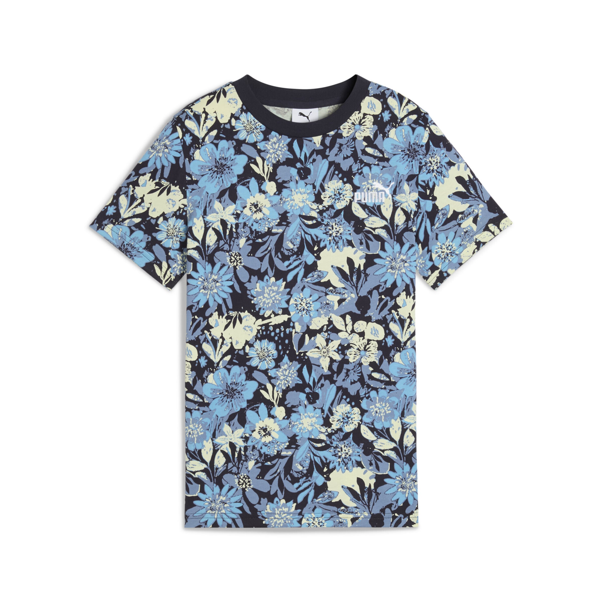 PUMA Shirt 'Essentials Nature 2.0' in Blue: front