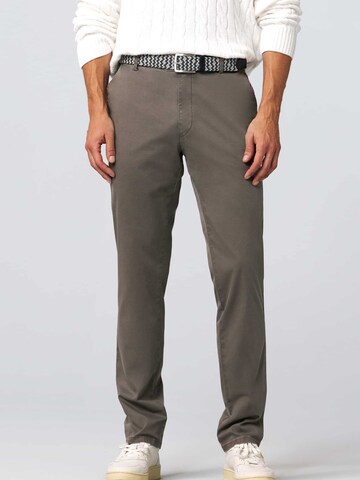 MEYER Regular Chino Pants 'Oslo' in Brown: front