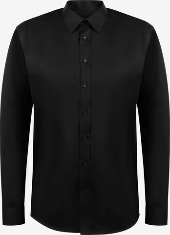 Coupe regular Chemise business DreiMaster Klassik en noir : devant