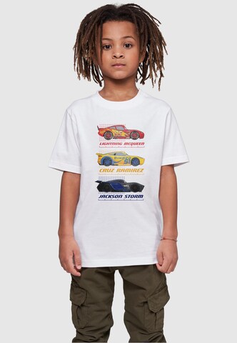 ABSOLUTE CULT Shirt 'Cars - Racer Profile' in Wit: voorkant