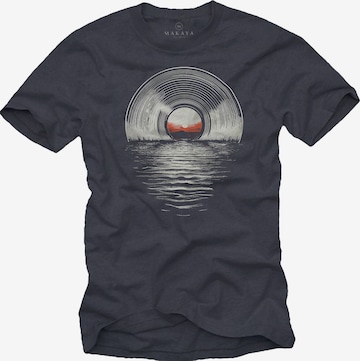 MAKAYA Shirt 'Sea Record' in Grey: front