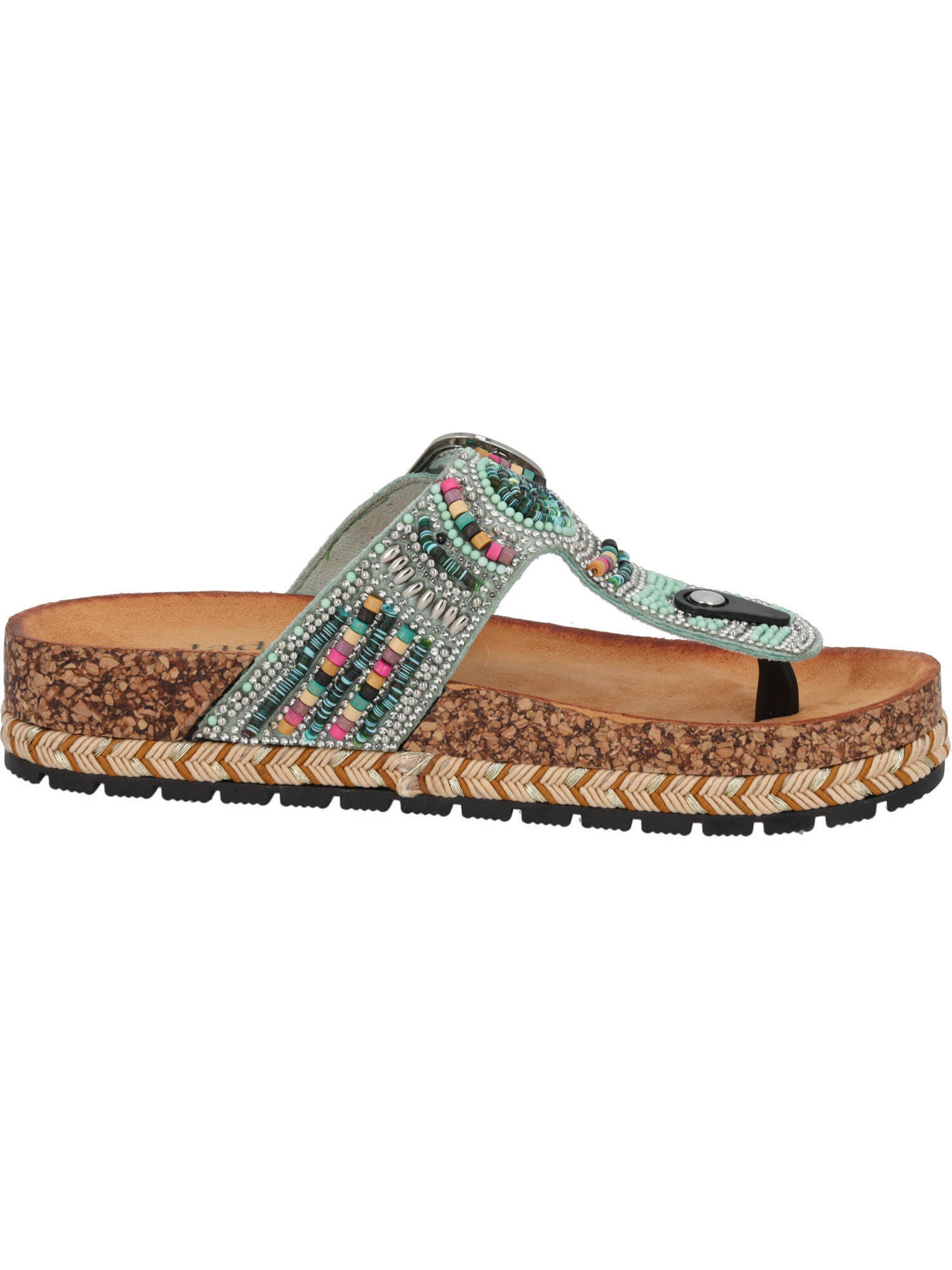 Palado by Sila Sahin Босоножки через палец 'Ikoh' в Зеленый