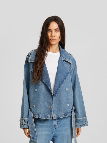 Bershka Between-season jacket in Blue: front