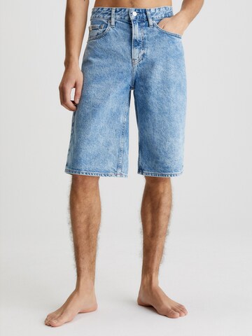 Calvin Klein Jeans Lużny krój Spodnie w kolorze niebieski: przód