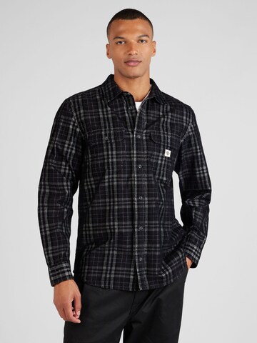 RIP CURL Regular fit Button Up Shirt in Black: front