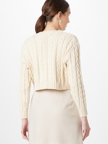 Monki Knit Cardigan in White