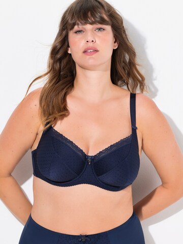 T-shirt Reggiseno di Ulla Popken in blu: frontale