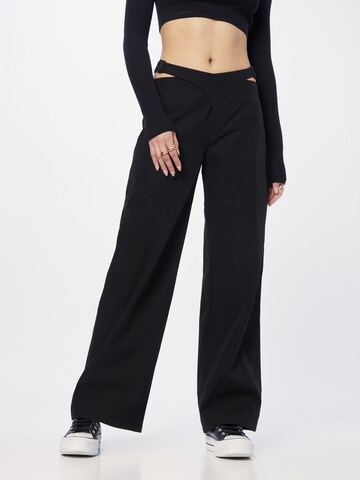 Wide leg Pantaloni di Calvin Klein Jeans in nero: frontale