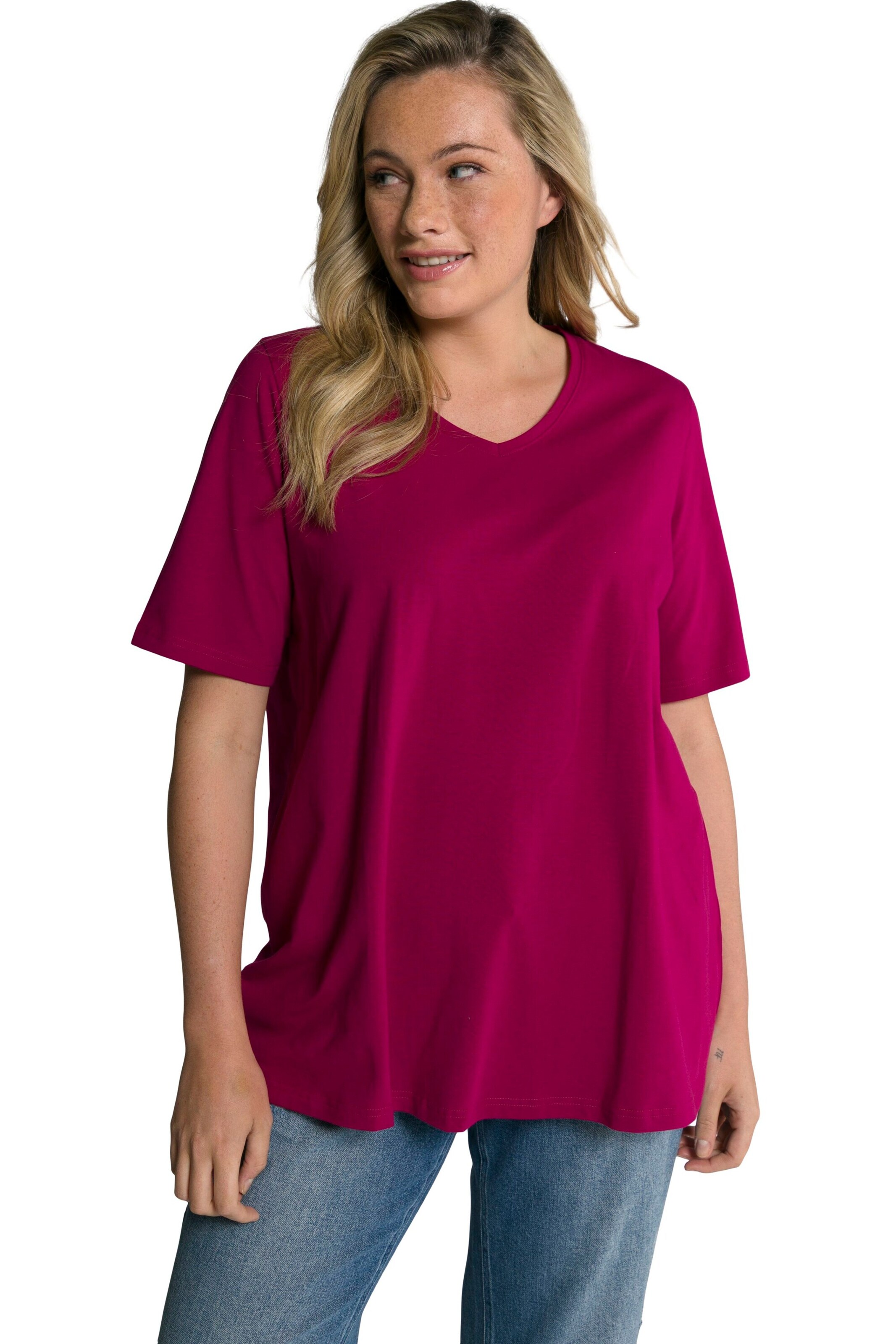 Frauen Shirts & Tops Ulla Popken T-Shirt in Lila - QT85524 Frauen Shirts & Tops Ulla Popken T-Shirt in Lila - QT85524