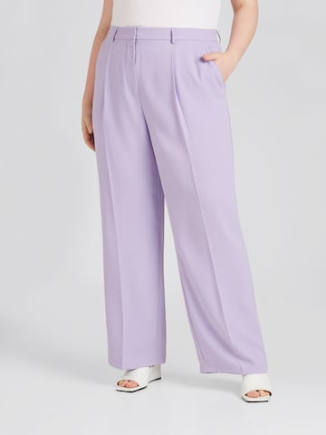 CITA MAASS co-created by ABOUT YOU Wide leg Pleated Pants 'Francesca' in Purple: front