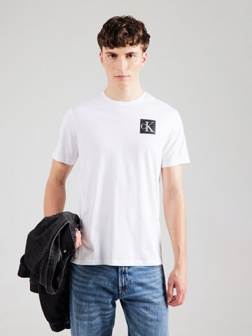 balts Calvin Klein Jeans T-Krekls: no priekšpuses