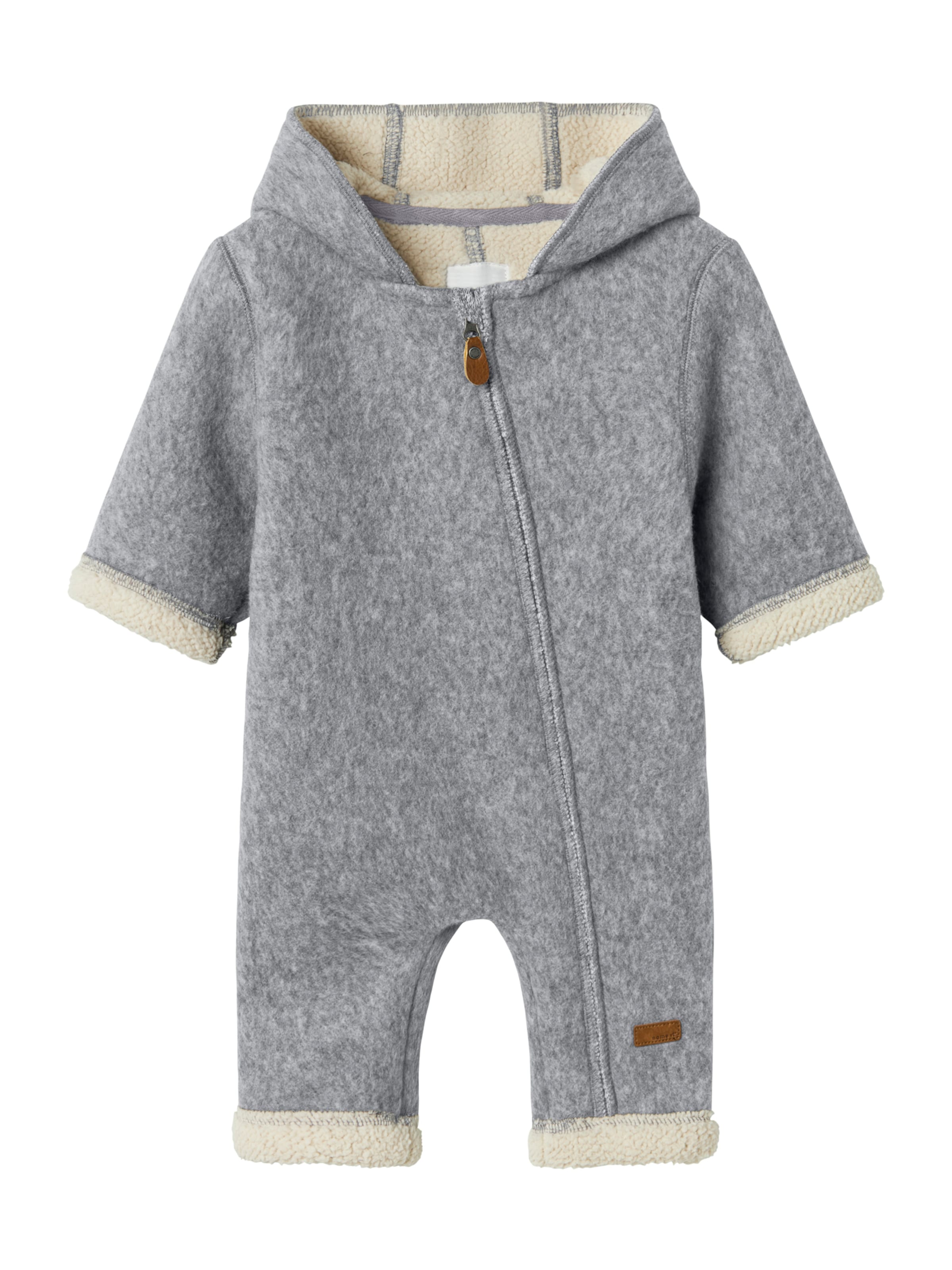 NAME IT Kezeslábasok 'NBNMILY' - szürke: elől