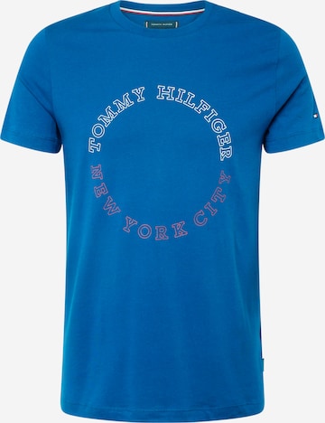 TOMMY HILFIGER Majica | modra barva: sprednja stran
