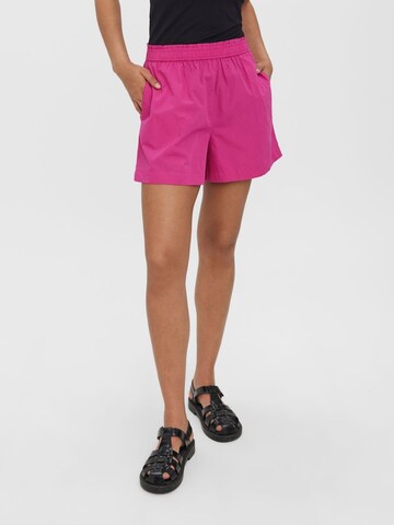 VERO MODA Wide Leg Shorts 'Hella' in Pink: predná strana