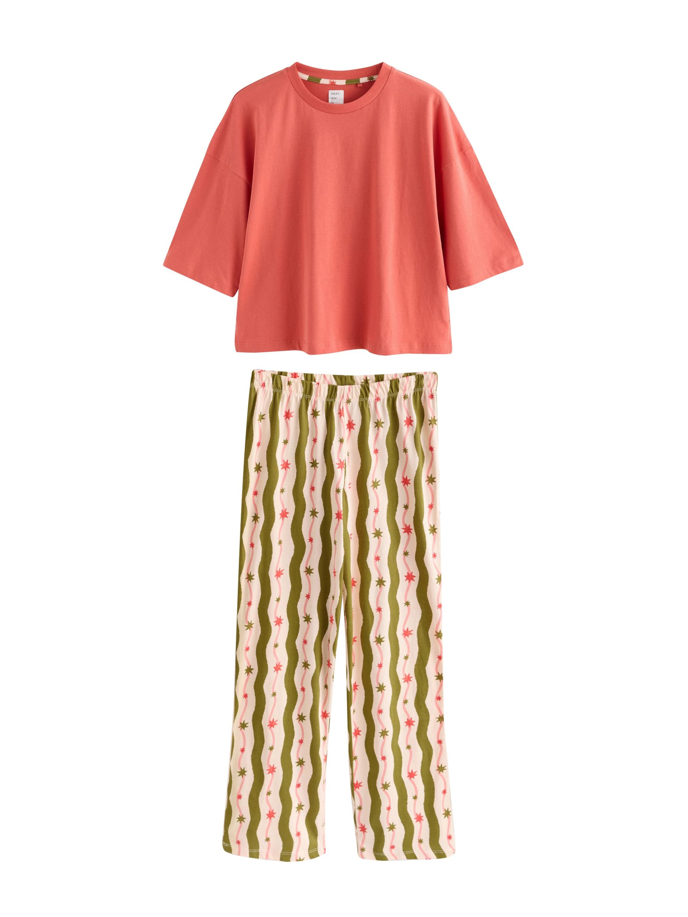 Pijama de la Next pe verde: față