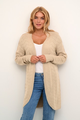 Kaffe Gebreid vest 'Emria' in Beige: voorkant