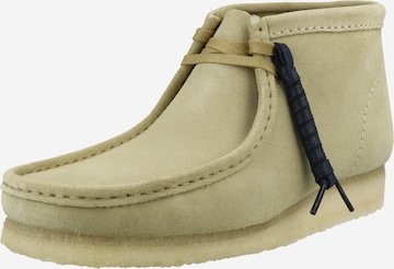 bēšs Clarks Originals "Chukka" stila zābaki 'Wallabee': no priekšpuses