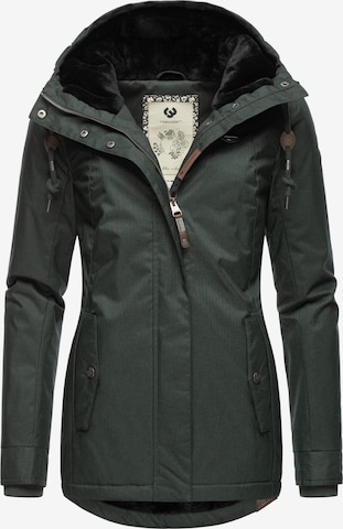 Ragwear Winter jacket 'Monade' in Green: front