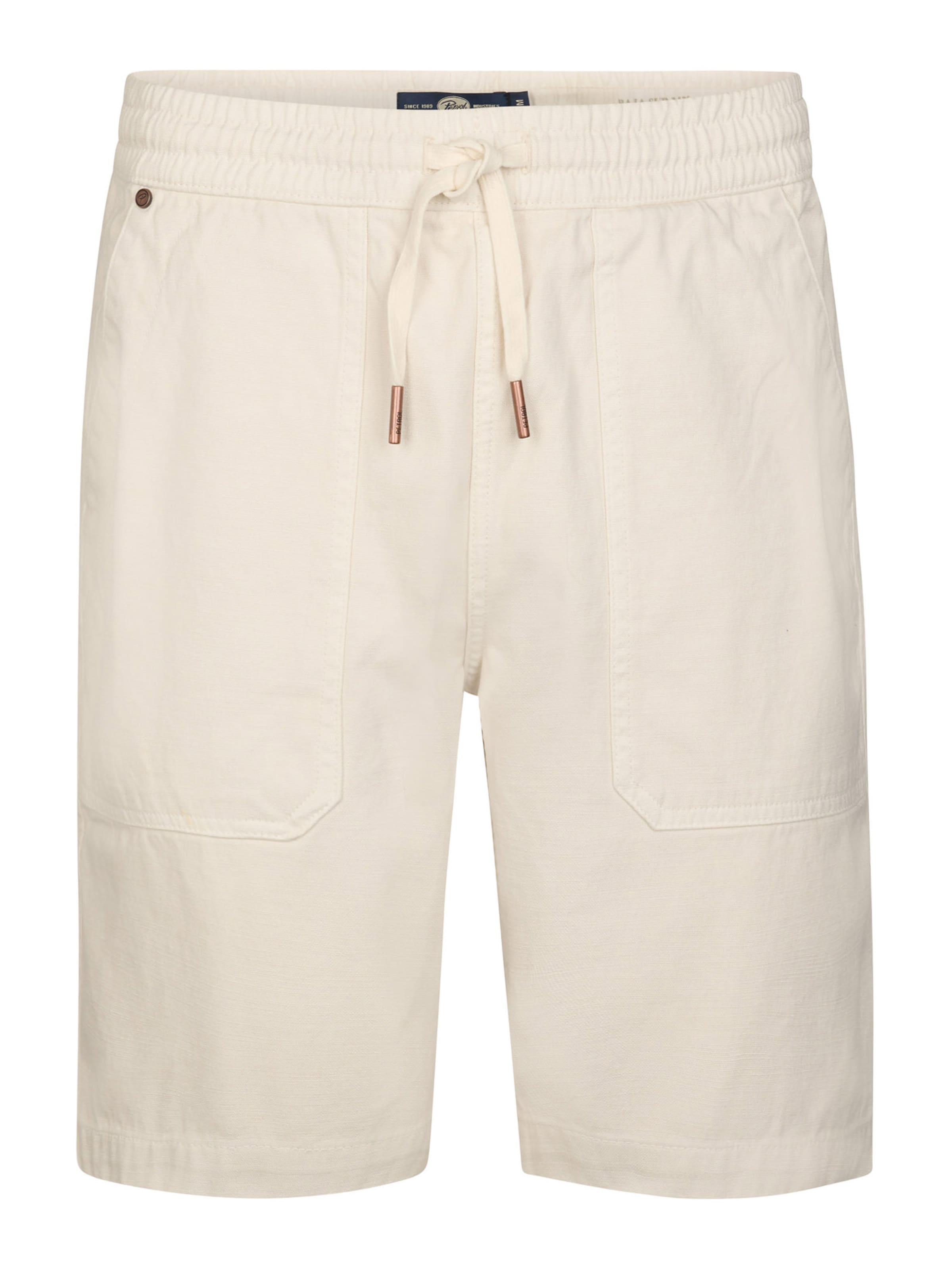 Petrol Industries Regular Trousers in White: front