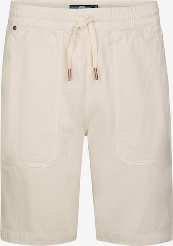 Petrol Industries Regular Trousers in White: front