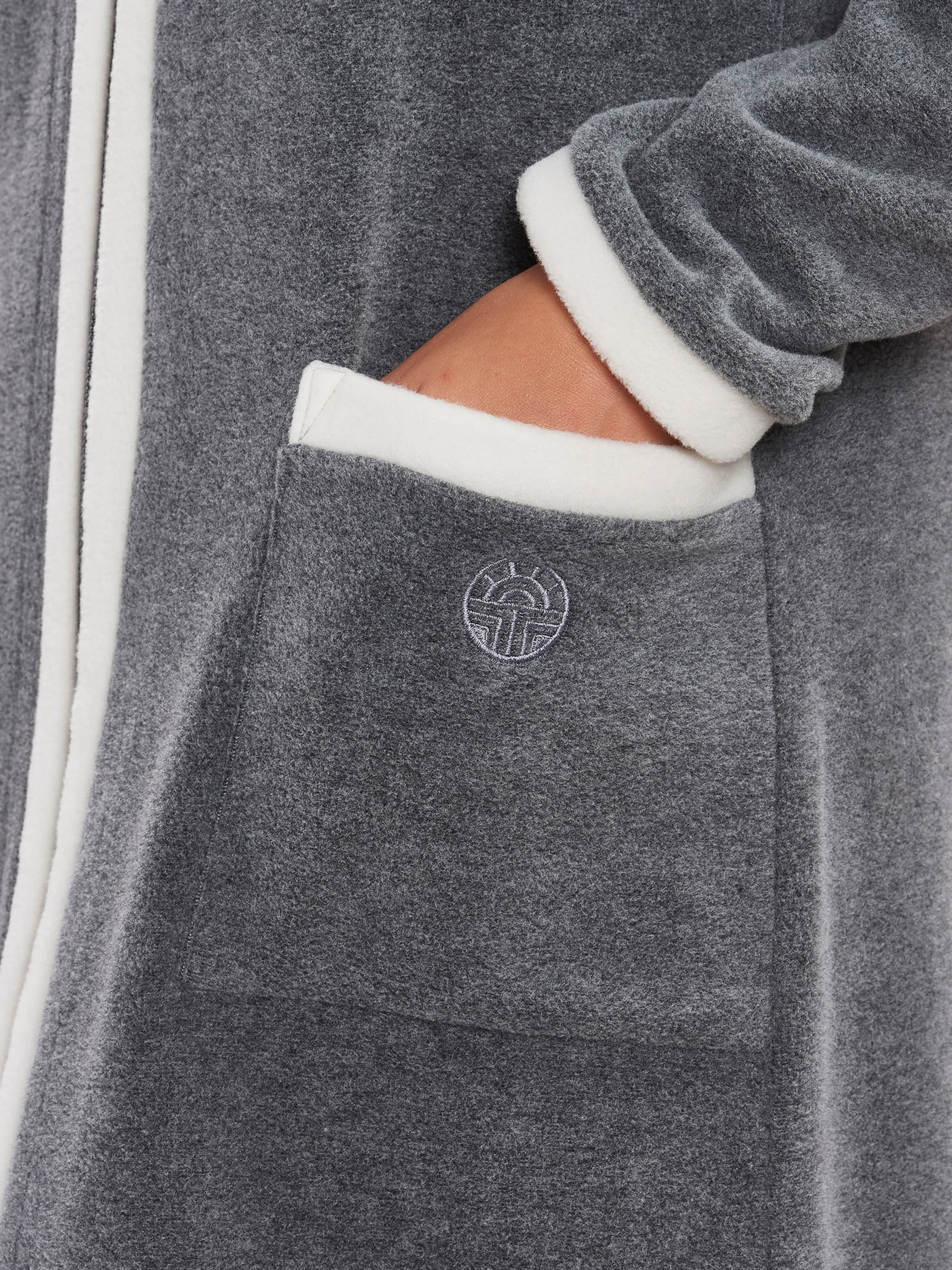 FÉRAUD PARIS Short Bathrobe ' Fleece ' in Grey