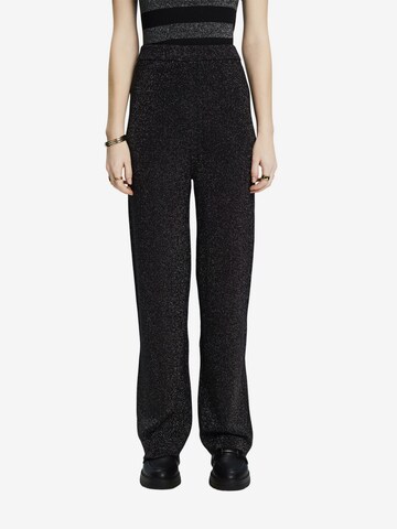 Wide Leg Pantalon ESPRIT en noir : devant