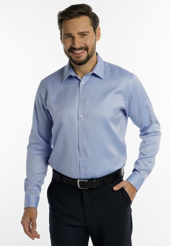 DreiMaster Klassik Regular fit Zakelijk overhemd in Blauw: voorkant