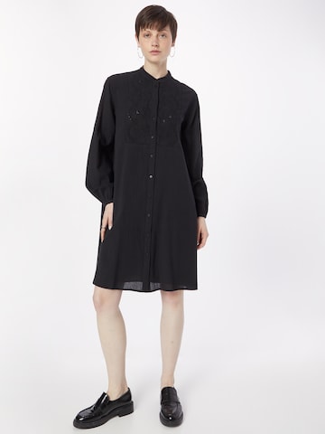 ESPRIT - Vestido camisero en negro: frente