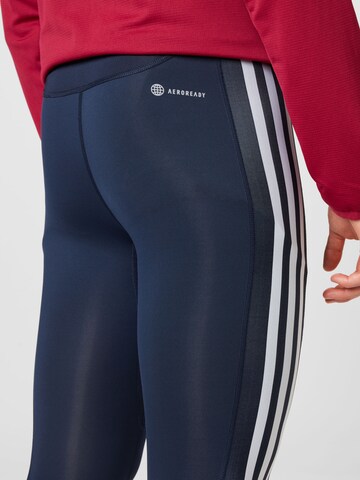 ADIDAS PERFORMANCE Skinny Sportsbukser 'Techfit 3-Stripes Long' i blå