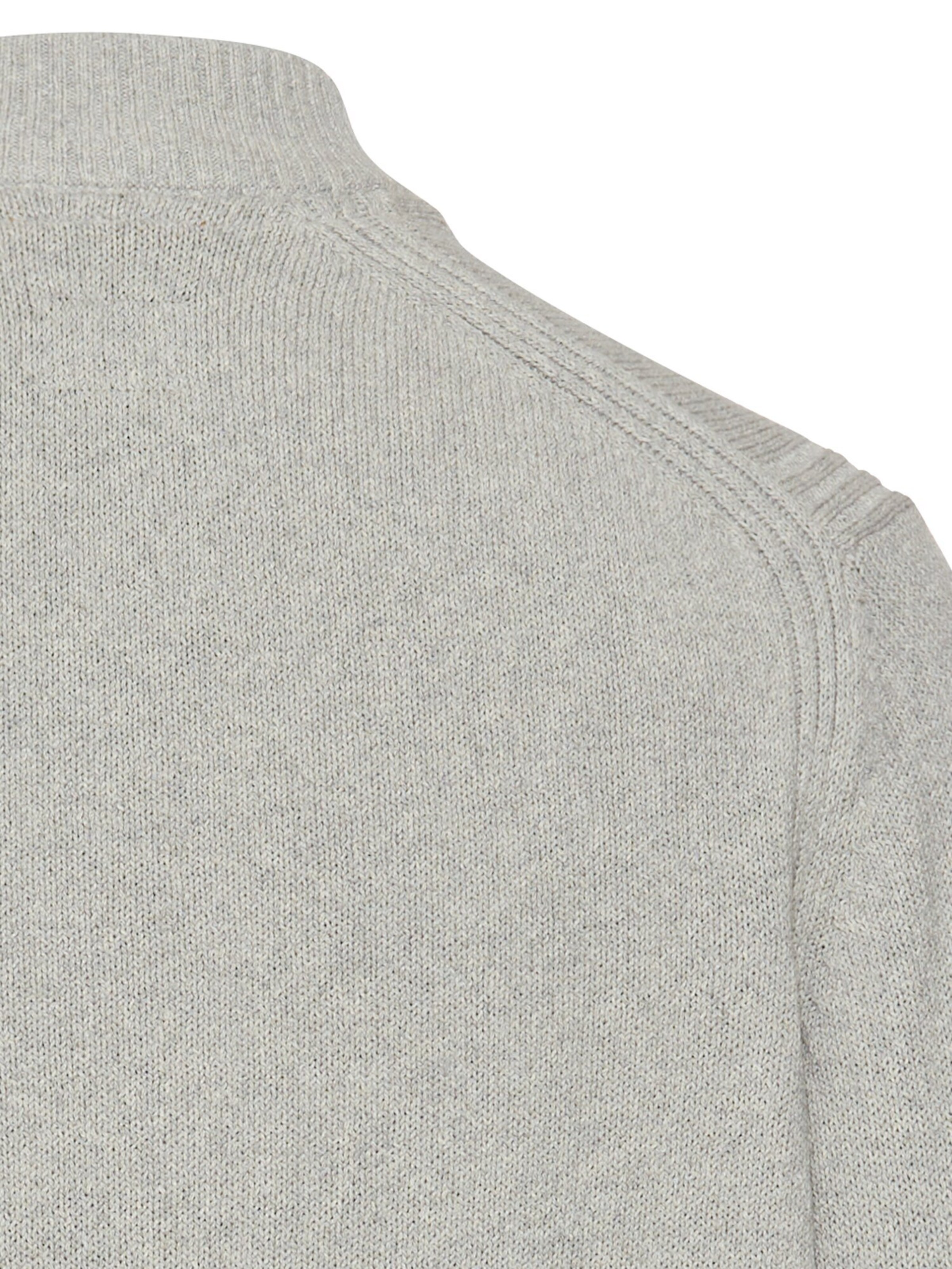 CAMEL ACTIVE Strickjacke mit Troyer-Kragen in Grau