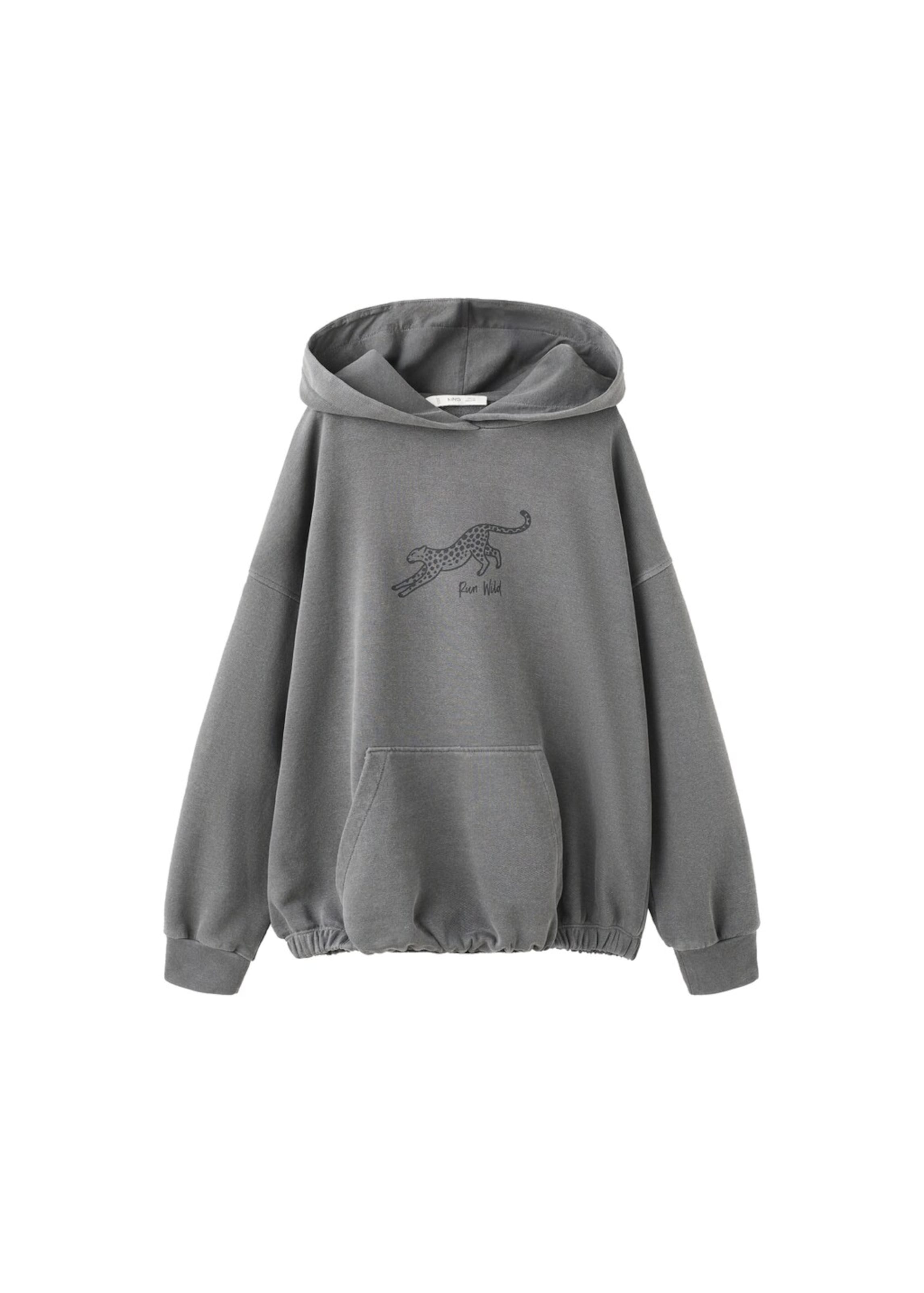 MANGO KIDS Sweatshirt 'Wild' in Grau: Vorderseite