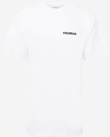 Maglietta 'Flemming' di Youman in bianco: frontale
