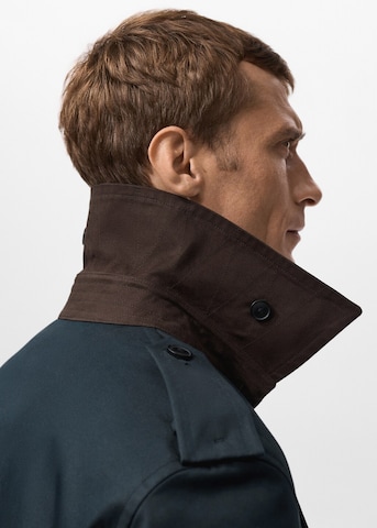 MANGO MAN Between-Seasons Coat in Blue