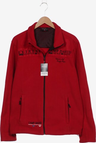 CAMP DAVID Sweatshirt & Zip-Up Hoodie in XL in Red: front