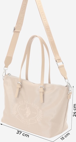 U.S. POLO ASSN. Shoppingväska 'Springfield' i beige