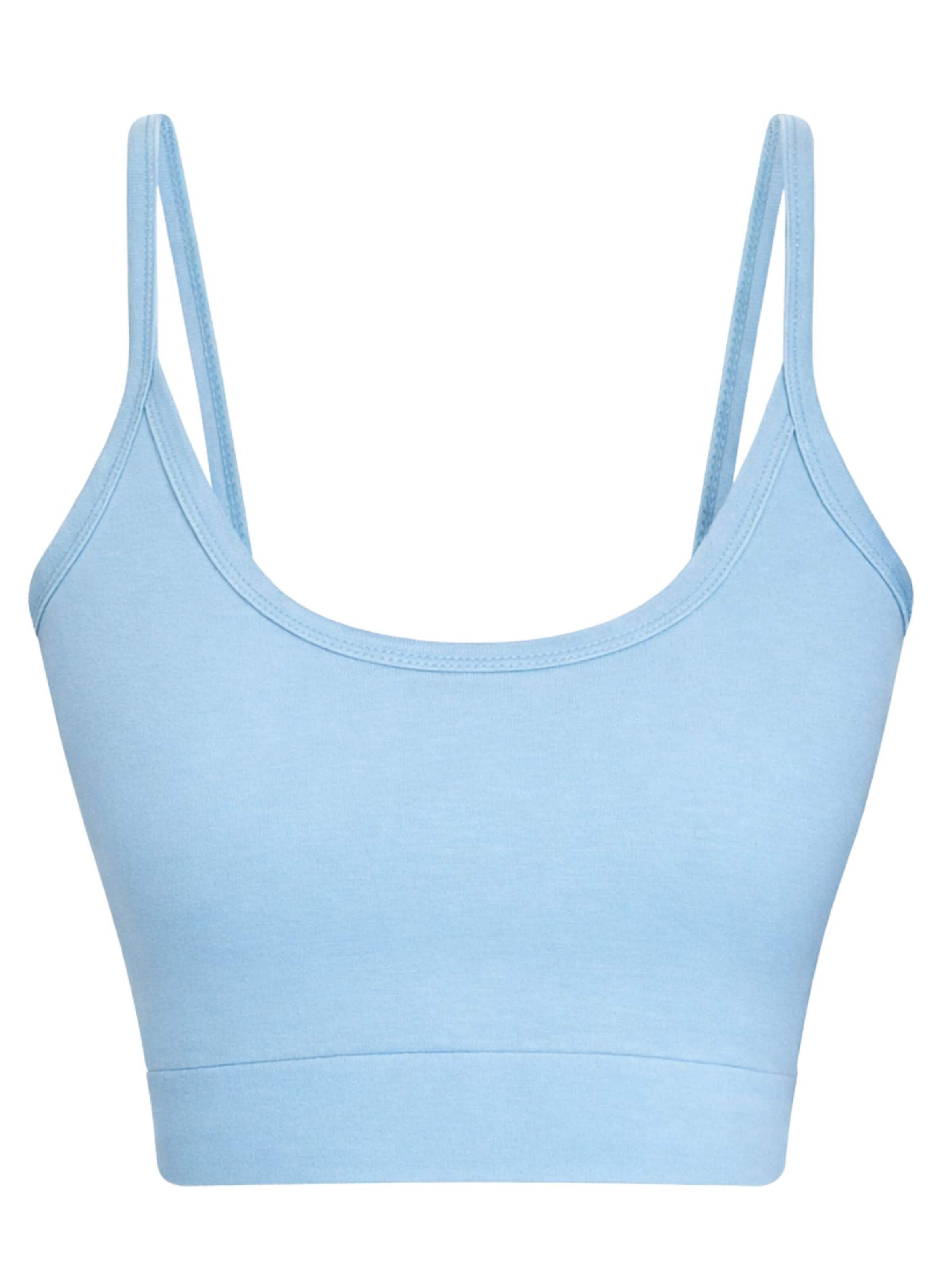 Albero Natur Top 'Bustier aus Bio-Baumwolle' in Blue: front