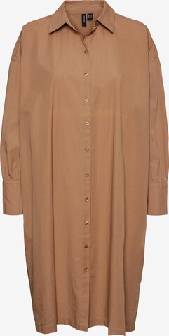 VERO MODA - Vestido camisero 'Gittana' en marrón: frente