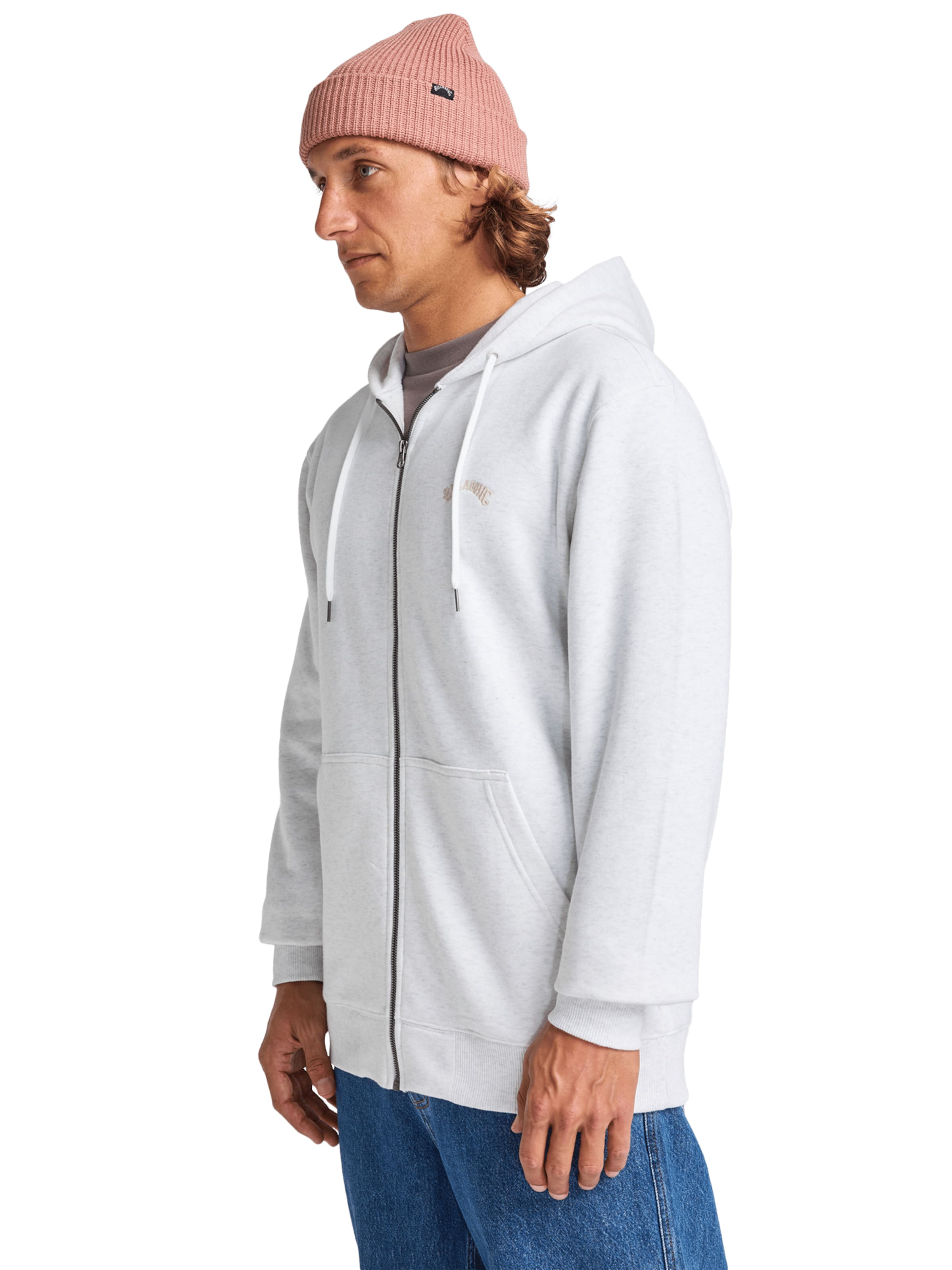 BILLABONG Zip-Up Hoodie 'Arch' in White