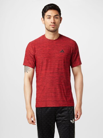 ADIDAS PERFORMANCE Λειτουργικό μπλουζάκι 'Essentials' σε κόκκινο: μπροστά