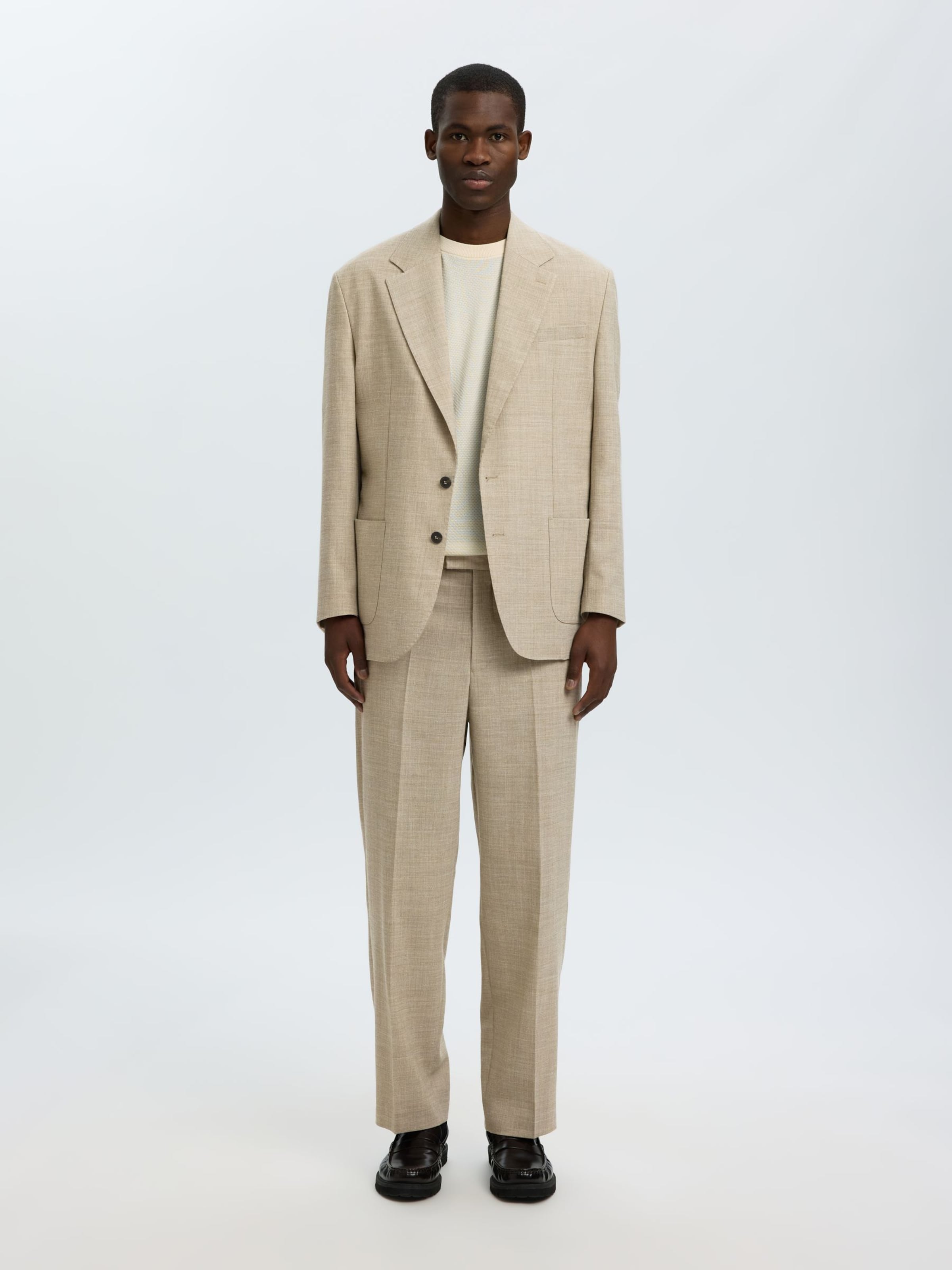 SELECTED Regular Pantalon in Beige: voorkant