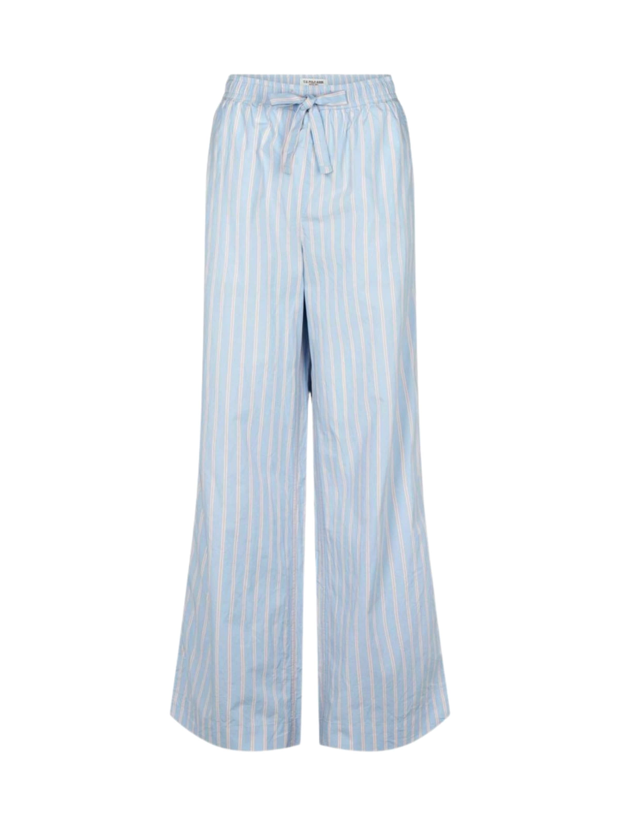 U.S. POLO ASSN. Kalhoty ' Mira Striped ' – modrá: přední strana