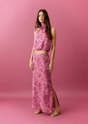 MANGO TEEN Skirt in Pink: front