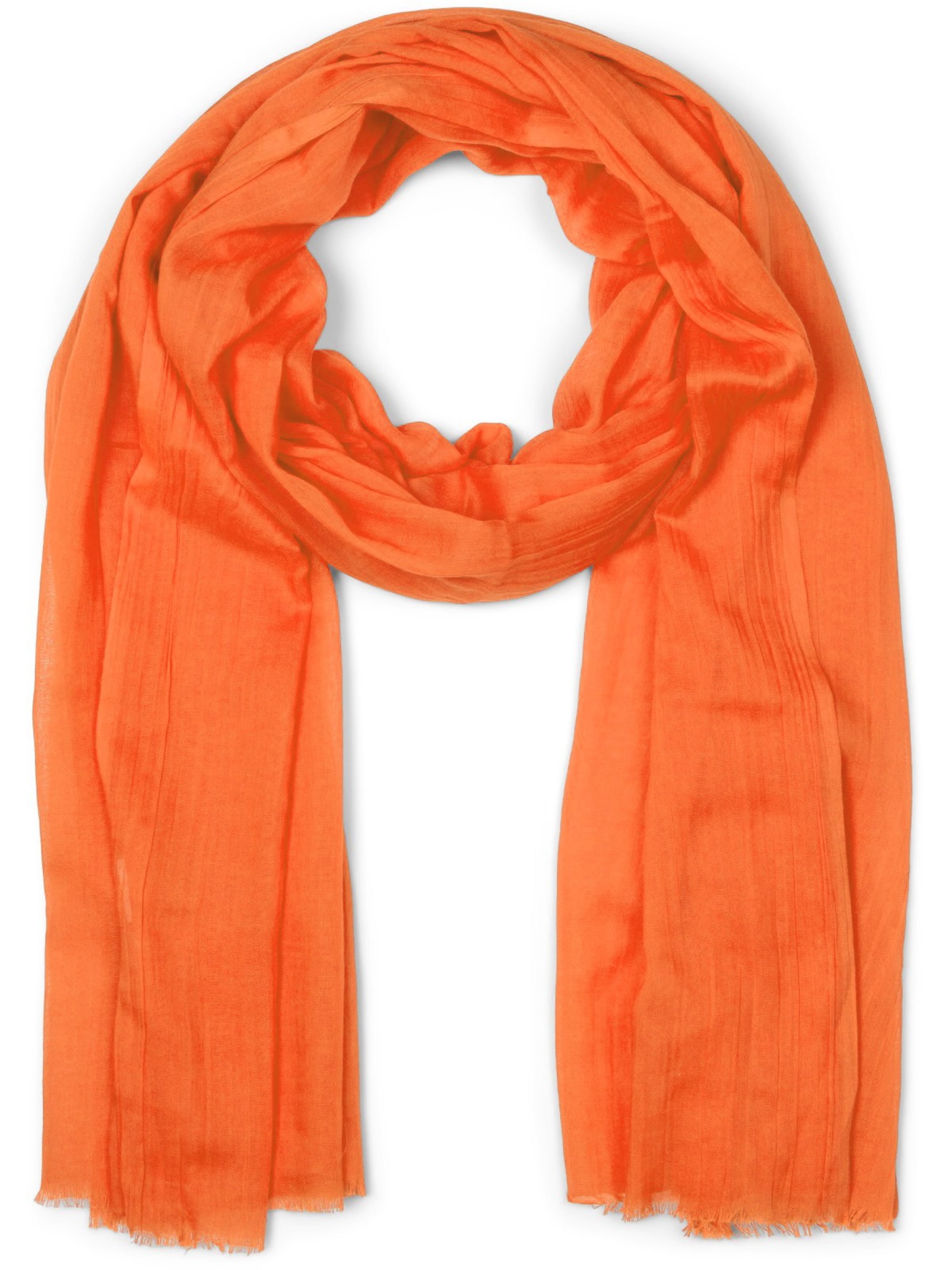 styleBREAKER Schal 'Leichter Schal Einfarbig'‌ in Orange: Vorderseite