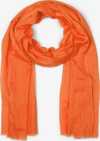 styleBREAKER Schal 'Leichter Schal Einfarbig' in Orange: Vorderseite