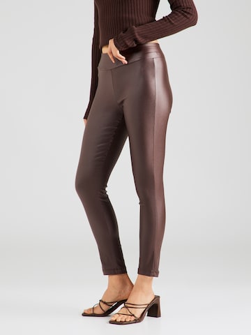 Soyaconcept Skinny Leggings 'Pam 2-B' in Brown: front